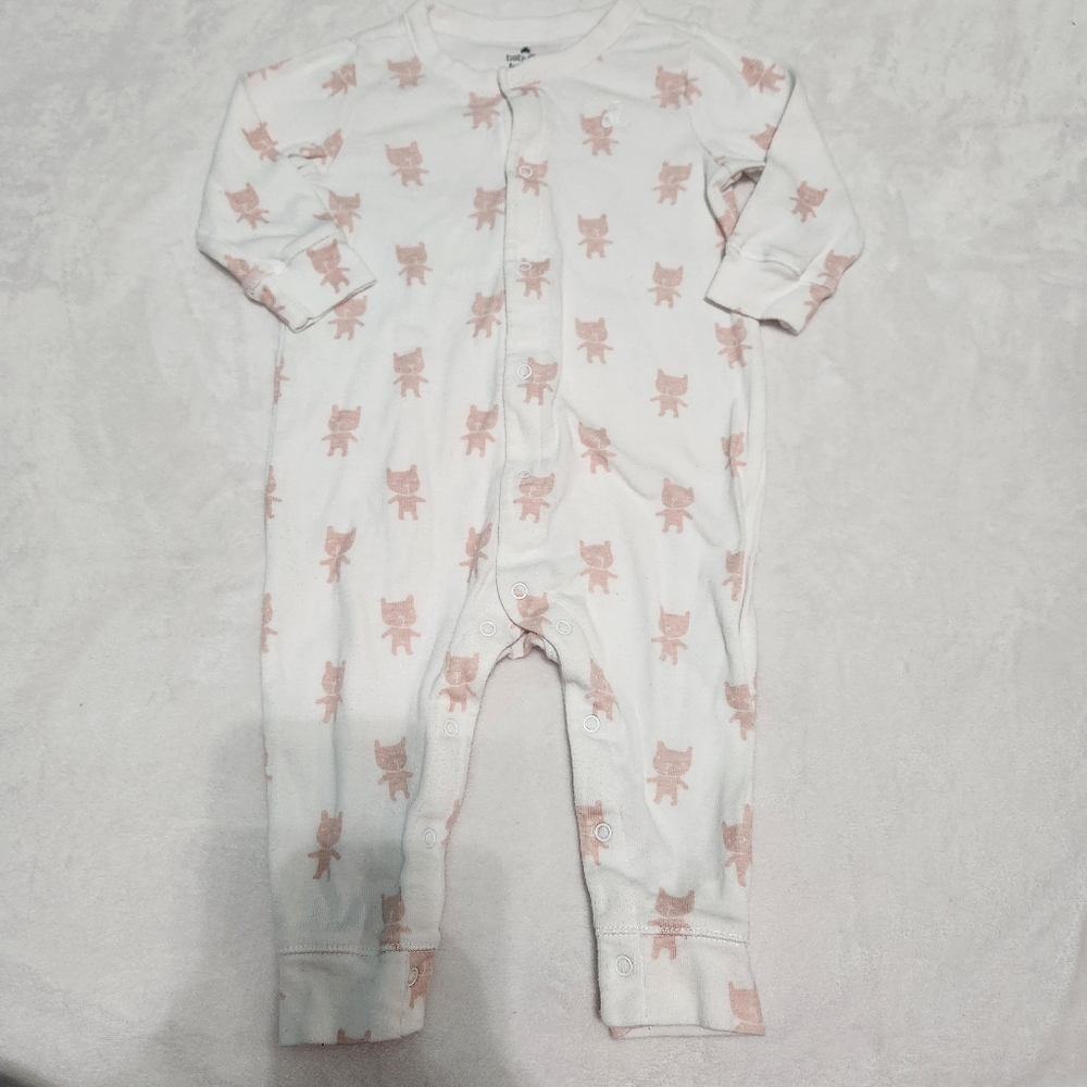 Baby Gap Footless One Piece Kitty Cat Pajamas